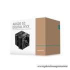 DeepCool CPU Cooler - AK620 G2 DIGITAL NYX (28 dB; max, 98,13 m3/h; 4pin csatlakozó, 6 db heatpipe, 2x12cm, PWM)