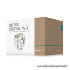 DeepCool CPU Cooler - AK700 DIGITAL WH (28dB; max, 131,21 m3/h; 4pin csatlakozó, 7 db heatpipe, 12cm, PWM)