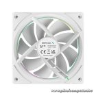 DeepCool Cooler 12cm - FL12 SE WH (3in1) (28.67dB; max.86,20 m3/h; 3x12cm, 3pin; hydro bearing, ház hűtésre, RGB, PWM)