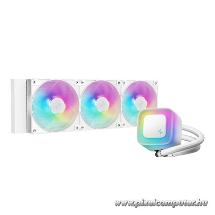 DeepCool CPU Water Cooler - LE360 WH V2 (max 31,6dB; max. 128,93 m3/h; 3x12cm, A-RGB LED, fehér)