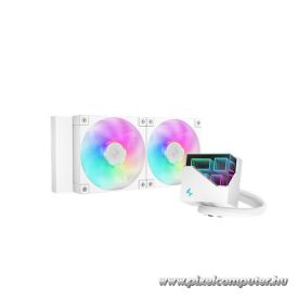   DeepCool CPU Water Cooler - LT240 WH ARGB (max 19dB; max. 145,86 m3/h; 2x12cm, fehér)