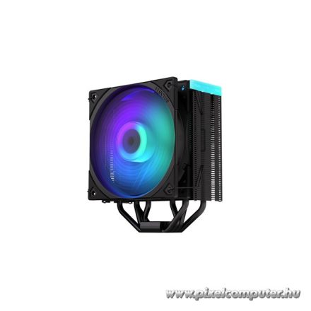Endorfy CPU Cooler - Fera 5 Black ARGB (12 cm, 4 pin, 4x heatpipe, PWM, TDP 220W, fekete)