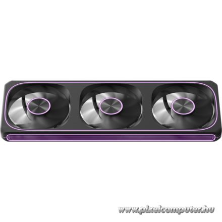 Formula Cooler 12cm -  3db Air Fusion 3 BK (37,93dB,max.39,64 CFM, PWM4-Pin+ARGB3-Pin, hydro bearing, ház hűtésre, ARGB)