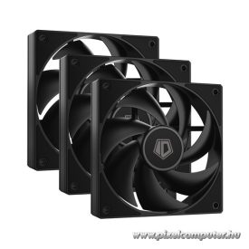   ID-Cooling Cooler 12cm - AF-125-K TRIO (29,85dB, max. 132,94 m3/h, 4pin, PWM, 3 x12cm, ARGB LED, fekete)