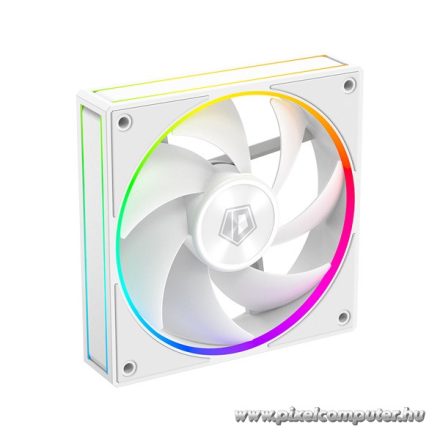 ID-Cooling Cooler 12cm - AF-127-ARGB-W (29,9dB, max. 132,52 m3/h, 4pin, PWM, 12cm, ARGB LED, fehér)