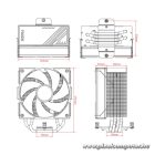 ID-Cooling Aktív CPU hűtő - FROZN A410 BLACK (28.95dB; max. 132,94 m3/h; 4pin csatlakozó, 4 db heatpipe, 12cm, PWM)