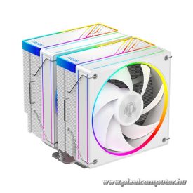   ID-Cooling Aktív CPU hűtő - FROZN A620 ARGB WHITE (29,9dB; max 132,52 m3/h; 4Pin csatlakozó, 6 db heatpipe, 2x12cm, PWM)
