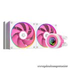 ID-Cooling CPU Water Cooler - FX240 INF PINK (29.9dB; max. 132,52 m3/h; 2x12cm, A-RGB, rózsaszín)