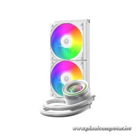   ID-Cooling CPU Water Cooler - FX240 INF WHITE (27.2dB; max. 98,54 m3/h; 2x12cm, A-RGB, fehér)