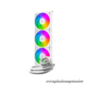   ID-Cooling CPU Water Cooler - FX360 INF WHITE (27.2ddB; max. 98,54 m3/h; 3x12cm, A-RGB, fehér)