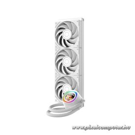   ID-Cooling CPU Water Cooler - FX360 LCD PE WHITE (34.3dB; max.150,78 m3/h; 3x12cm, fehér)