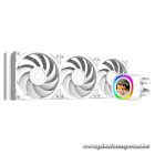 ID-Cooling CPU Water Cooler - FX360 LCD PE WHITE (34.3dB; max.150,78 m3/h; 3x12cm, fehér)