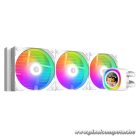 ID-Cooling CPU Water Cooler - FX360 LCD WHITE (27.2dB; max.98,54 m3/h; 3x12cm, A-RGB, fehér)