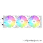 ID-Cooling CPU Water Cooler - FX360 LCD WHITE (27.2dB; max.98,54 m3/h; 3x12cm, A-RGB, fehér)
