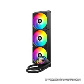   ID-Cooling CPU Water Cooler - FX360 LCD (27.2dB; max.98,54 m3/h; 3x12cm, A-RGB, fekete)