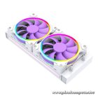 ID-Cooling CPU vízhűtő - PINKFLOW 240 DIAMOND PURPLE (16,3-33,5dB; max. 93,78 m3/h; 2x12cm)