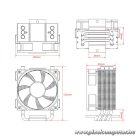 ID-Cooling Aktív CPU hűtő - SE-903-XT (25,8dB; max. 77,81 m3/h, 4pin csatlakozó, 3 db heatpipe, 9cm, PWM,  LED)