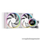 ID-Cooling CPU Water Cooler - Space SL240 WHITE (13.8-30.5dB; max. 132,52 m3/h; 2x12cm, A-RGB LED, fehér)