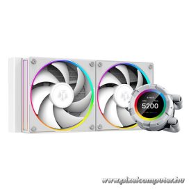   ID-Cooling CPU Water Cooler - Space SL240 WHITE (13.8-30.5dB; max. 132,52 m3/h; 2x12cm, A-RGB LED, fehér)