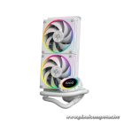 ID-Cooling CPU Water Cooler - Space SL240 WHITE (13.8-30.5dB; max. 132,52 m3/h; 2x12cm, A-RGB LED, fehér)