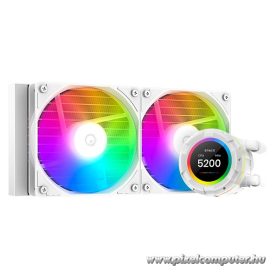   ID-Cooling CPU Water Cooler - Space SL240 XE WHITE (25dB; max. 129,39 m3/h; 2x12cm, A-RGB LED, fehér)