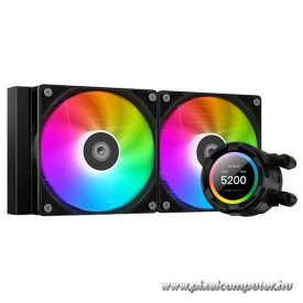   ID-Cooling CPU Water Cooler - Space SL240 XE (25dB; max. 129,39 m3/h; 2x12cm, A-RGB LED, fekete)