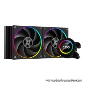   ID-Cooling CPU vízhűtő - Space SL240 (13.8-30.5dB; max. 132,52 m3/h; 2x12cm, A-RGB LED, fekete)
