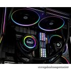 ID-Cooling CPU vízhűtő - Space SL240 (13.8-30.5dB; max. 132,52 m3/h; 2x12cm, A-RGB LED, fekete)