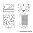 ID-Cooling Aktív CPU hűtő - FROZN A610 BLACK (29.85dB; max. 132,94 m3/h; 4pin, 4 db heatpipe, 12cm, PWM)
