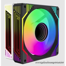   KEEP OUT Cooler 12cm - XFC-120DRM ARGB (13-29dB, 1800RPM, 63CFM, 4-pin PWM + ARGB 5V 3-pin, ház hűtésre, ARGB) Fekete