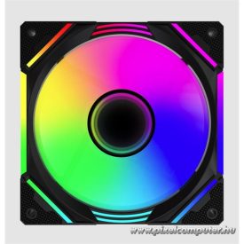   KEEP OUT Cooler 12cm - XFC-120M ARGB (13-29dB, 1800RPM, 63CFM, 4pin PWM + ARGB 5V 3pin, ház hűtésre, ARGB) Fekete