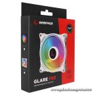 Rampage Cooler 12cm - GLARE F50 (64,56 m3/h, ház hűtésre, Rainbow LED, fehér)