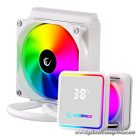 Rampage CPU Water Cooler - INFINITE V120 (Mágneses kijelző, 36,9dB max., 98,54 m3/h; 12cm, A-RGB LED, fehér)