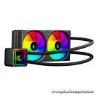 Rampage CPU Water Cooler - INFINITE V240 (36,9dB max., 98,54 m3/h; 2x12cm, A-RGB LED, fekete)