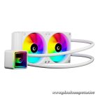 Rampage CPU Water Cooler - INFINITE V240 (36,9dB max., 98,54 m3/h; 2x12cm, A-RGB LED, fehér)