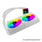 Rampage CPU Water Cooler - INFINITE V240 (36,9dB max., 98,54 m3/h; 2x12cm, A-RGB LED, fehér)