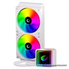 Rampage CPU Water Cooler - INFINITE V240 (36,9dB max., 98,54 m3/h; 2x12cm, A-RGB LED, fehér)