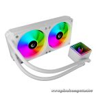 Rampage CPU Water Cooler - INFINITE V240 (36,9dB max., 98,54 m3/h; 2x12cm, A-RGB LED, fehér)