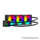 Rampage CPU Water Cooler - INFINITE V360 (Mágneses kijelző, 36,9dB max., 98,54 m3/h; 3x12cm, A-RGB LED, fekete)