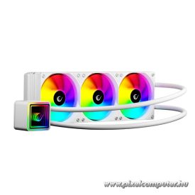   Rampage CPU Water Cooler - INFINITE V360 (36,9dB max., 98,54 m3/h; 3x12cm, A-RGB LED, fehér)