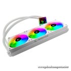 Rampage CPU Water Cooler - INFINITE V360 (36,9dB max., 98,54 m3/h; 3x12cm, A-RGB LED, fehér)