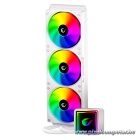 Rampage CPU Water Cooler - INFINITE V360 (36,9dB max., 98,54 m3/h; 3x12cm, A-RGB LED, fehér)