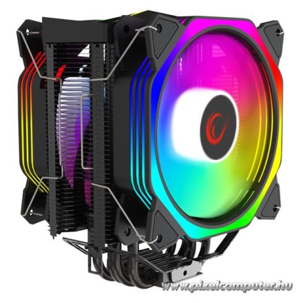 Rampage CPU Cooler - OCTAGON C60 (max 40dB, 96,84 m3/h, 4 pin csatlakozó, 2x12cm, A-RGB, LED)