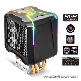   Spirit of Gamer Aktív CPU hűtő - CPU AIRCOOLER PRO ARGB (27dB; 1600 RPM; 1x12cm; aluminium/réz)