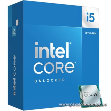 Intel Processzor - Core i5-14600KF (3500Mhz 24MBL3 Cache 10nm 125W skt1700 Raptor Lake) BOX No Cooler No VGA