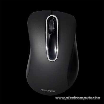 Advance Egér vezeték nélküli - SHAPE 3D (1600 DPI, 3 gomb, ergonomikus, fekete)