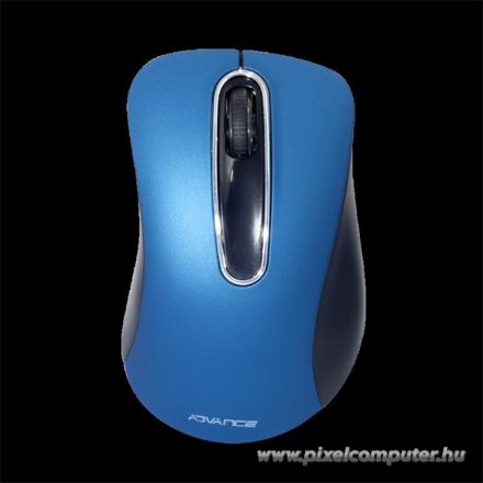 Advance Egér vezeték nélküli - SHAPE 3D (1600 DPI, 3 gomb, ergonomikus, kék)