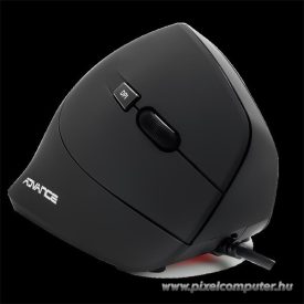   Advance Egér - VERTICAL PLUS MOUSE (1600 DPI, 6 gomb, ergonomikus, fekete)