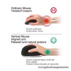 Advance Egér vezeték nélküli - VERTICAL PLUS MOUSE (2400 DPI, 6 gomb, ergonomikus, fekete)