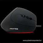 Advance Egér - VERTICAL PLUS MOUSE (1600 DPI, 6 gomb, ergonomikus, fekete)